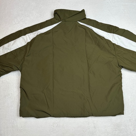 New Balance NB Water Defy Puffer Jacket Olive Green White Athletic Size S - Picture 5 of 5